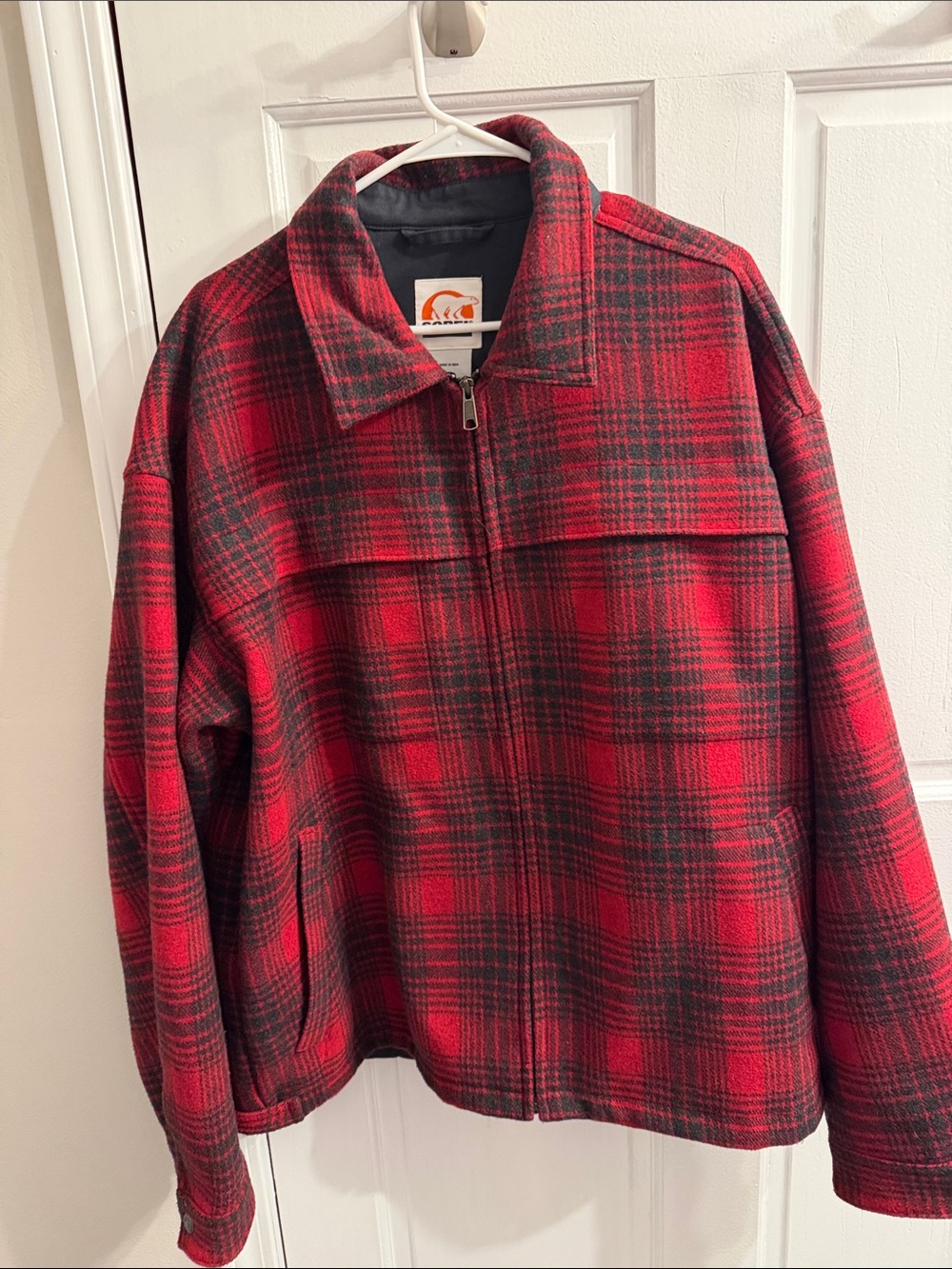 Sorel Wool Timberliner Jacket Mens XL Red  Plaid Full Zip Outdoor Coat